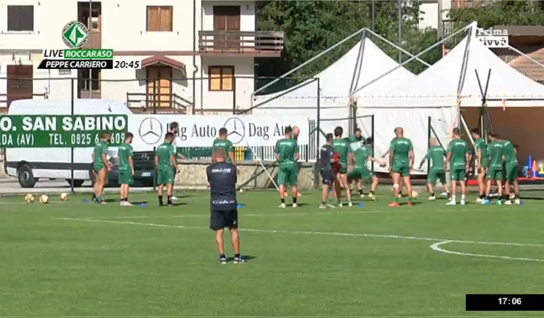 Screenshot Prima Tivvù - Ritiro Avellino
